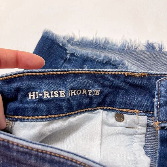 American Eagle Hi-Rise Shortie Distressed Shorts 6 - Picture 4 of 10